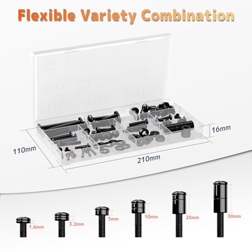 Universal TV Mounting Hardware Screw Kit, M4-M8 Screws for VESA Mounts