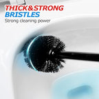 FORASTO 3Pack 2 in 1 Toilet Brush and Plunger Set, Extended Handle Plunger,Toilet Bowl Brush Plunger Set,Bathroom Cleaning Tools,Toilet Brush Plunger Combo,Cleaning Supplies，Black - color: Black, size: 3Pack