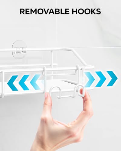 Nieifi Shower Caddy Adhesive, Shower Shelves, Shampoo Holder for Bathroom - color: White, size: 3 Pack