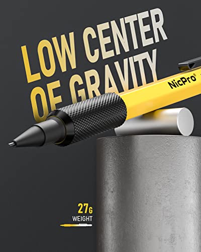 Nicpro 3 PCS 1.3 mm Mechanical Pencil Set with 48 Lead Refills, 3 Eraser - style: 3 Pack (Yellow)
