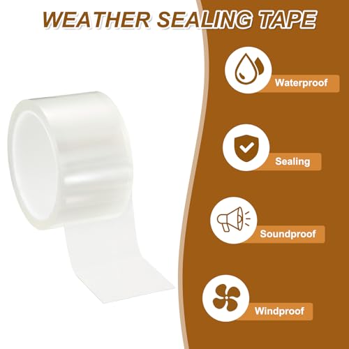 uxcell Window Weather Sealing Tape, 2.8 Inch x 16.4 ft (9.8mil Thick) - size: 2.8 Inch x 16.4 ft x 9.8mil