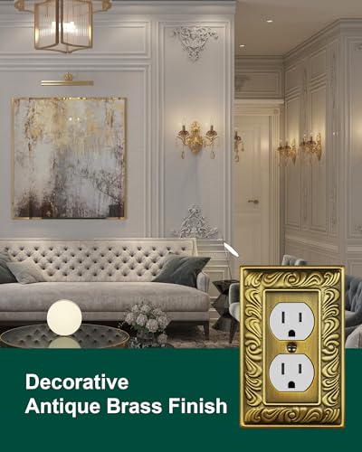 2-Pack Paisley Pattern Single Toggle Light Switch Cover Plate, Metal Plate - style: 1 Toggle 2PK