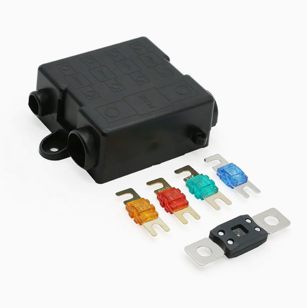 Skyenergi BX2054 Multi Circuit Fuse Box with 4 Outputs for High Current Applications