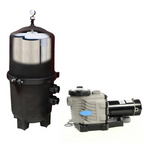 425 Sq. Ft. Black Diamond Pressure Cartridge Filter with 1.0 HP Blue Torrent High Speed Pump