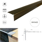 TVC 40 x 26mm Anodised Aluminium LVT Stair Nosing – Outer Corner 3mm Floors