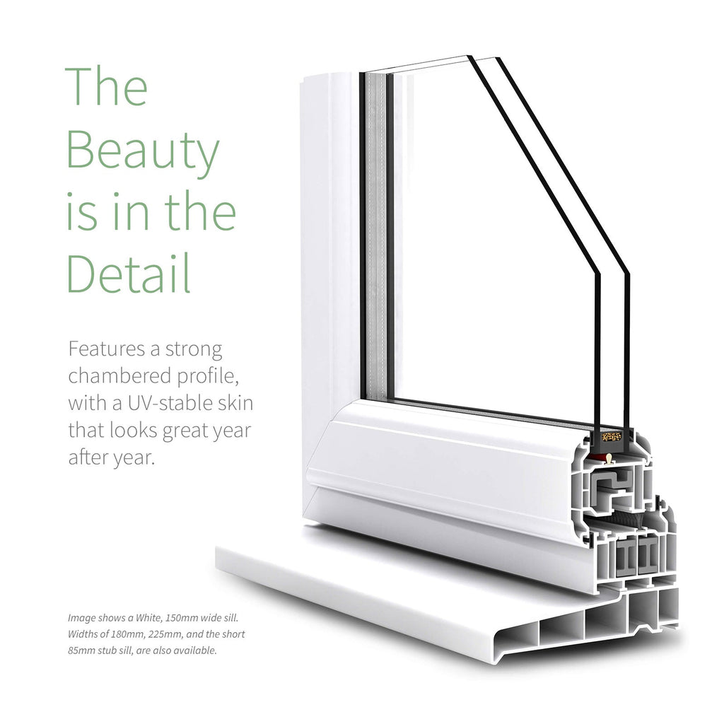 180mm Profile 22 Window Sill (with End Caps)