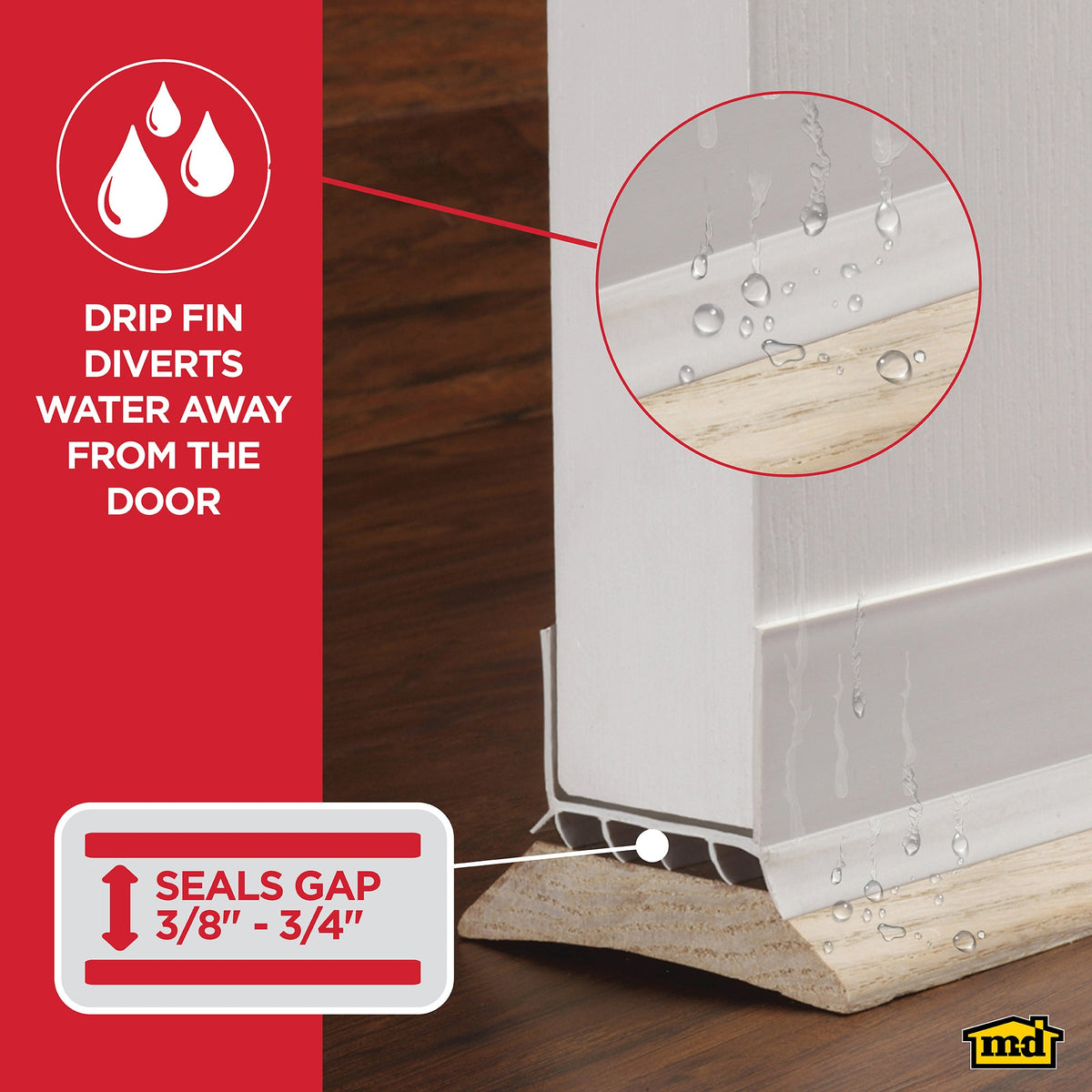 Vinyl CINCH® U-Shape Slide-On Under Door Seal