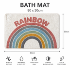 Bathroom Rug Non Slip Bath Mat Soft Absorbent Microfiber Floor Mat 80x50cm