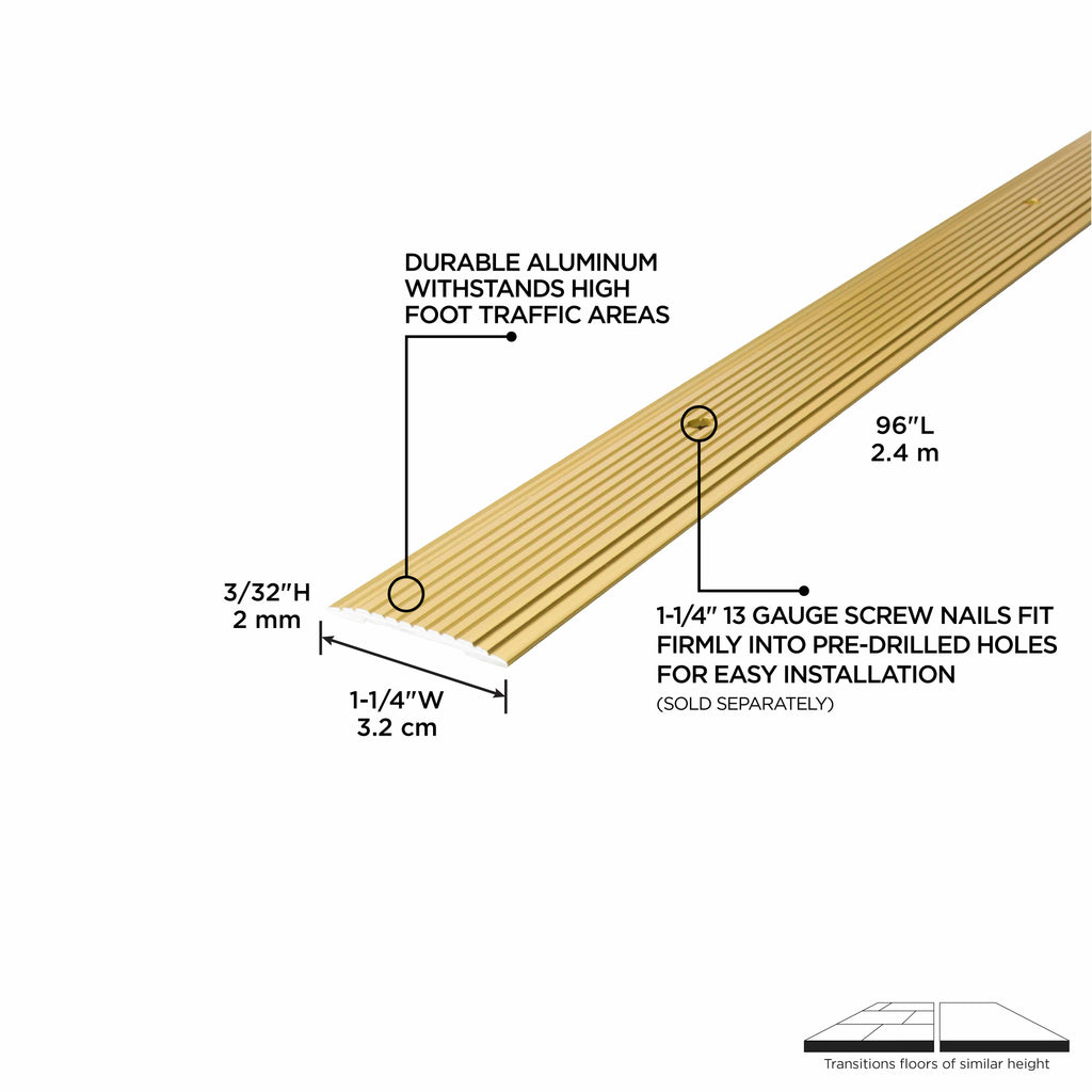 1-1/4 In. Aluminum Seam Binder w/ Screw Nails
