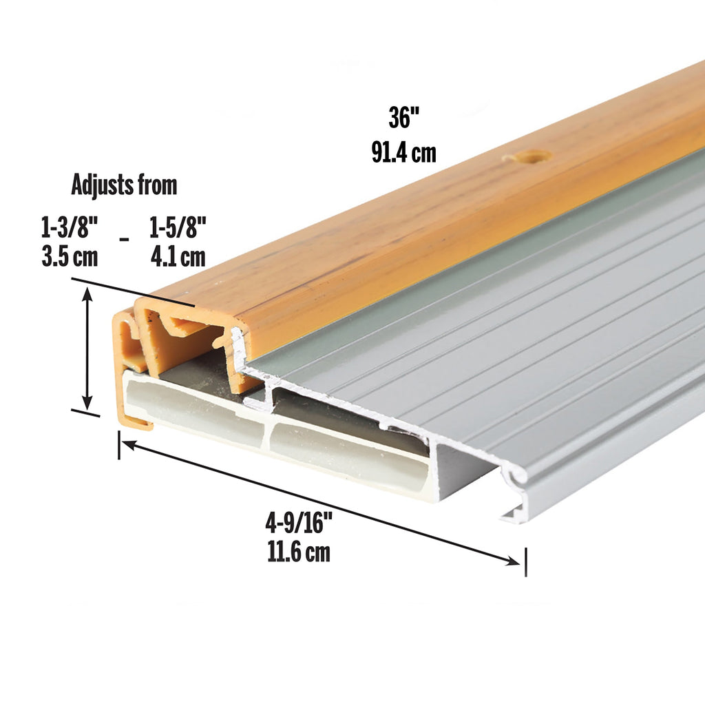 4-9/16 in. x 1-3/8 in. x 36 in. Adjustable Aluminum Thermal Break Threshold
