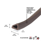 3/8 in. x 3/8 in. x 17 ft. Premium Silicone Rubber PLATINUM™ Window Seal for Ex-Large Gaps