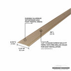 1-1/4 In. Aluminum Seam Binder w/ Screw Nails