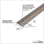1-3/8 In. Aluminum Carpet Gripper