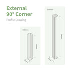 Concord Fascia 90° External Corner
