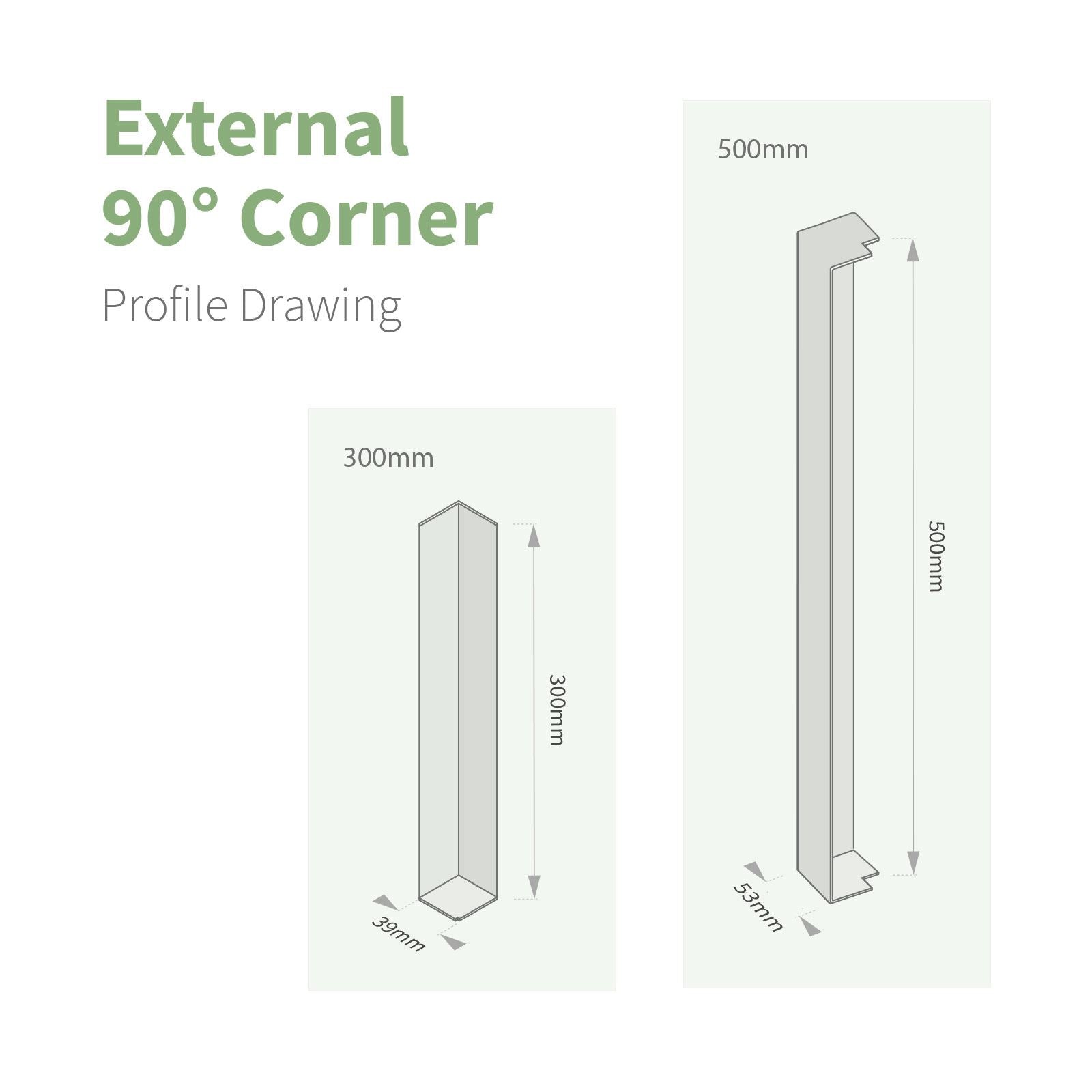 Concord Fascia 90° External Corner