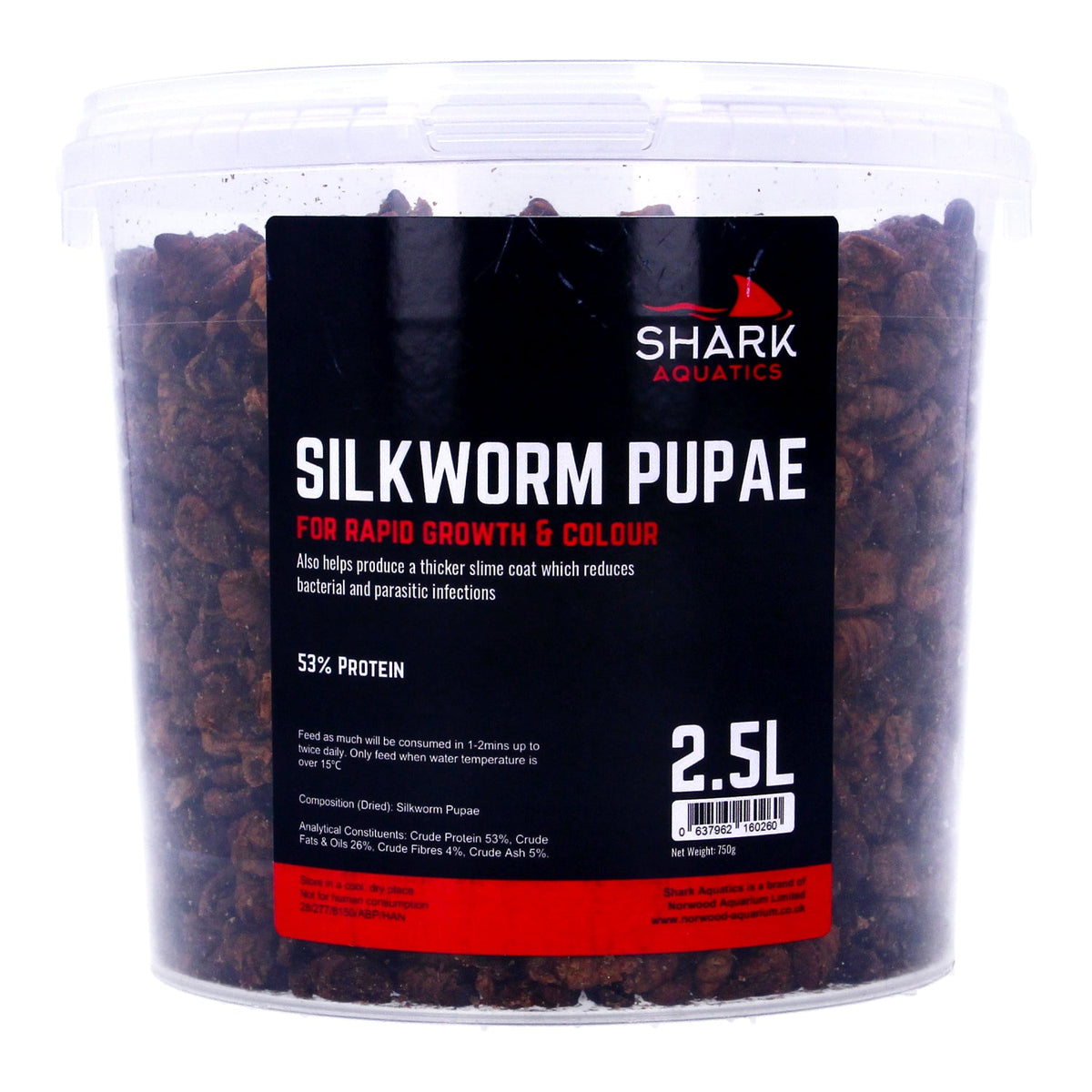 Shark Koi Pond Treats Silkworm Soldier Fly Dried Daphnia Insect Food for Fish
