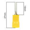 Y23 Yellow Pre-Insulated Terminal - 14mm - Pack of 10