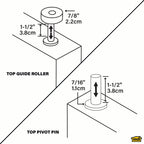 Top Guide Roller and Pivot Pin for Bi-fold Doors
