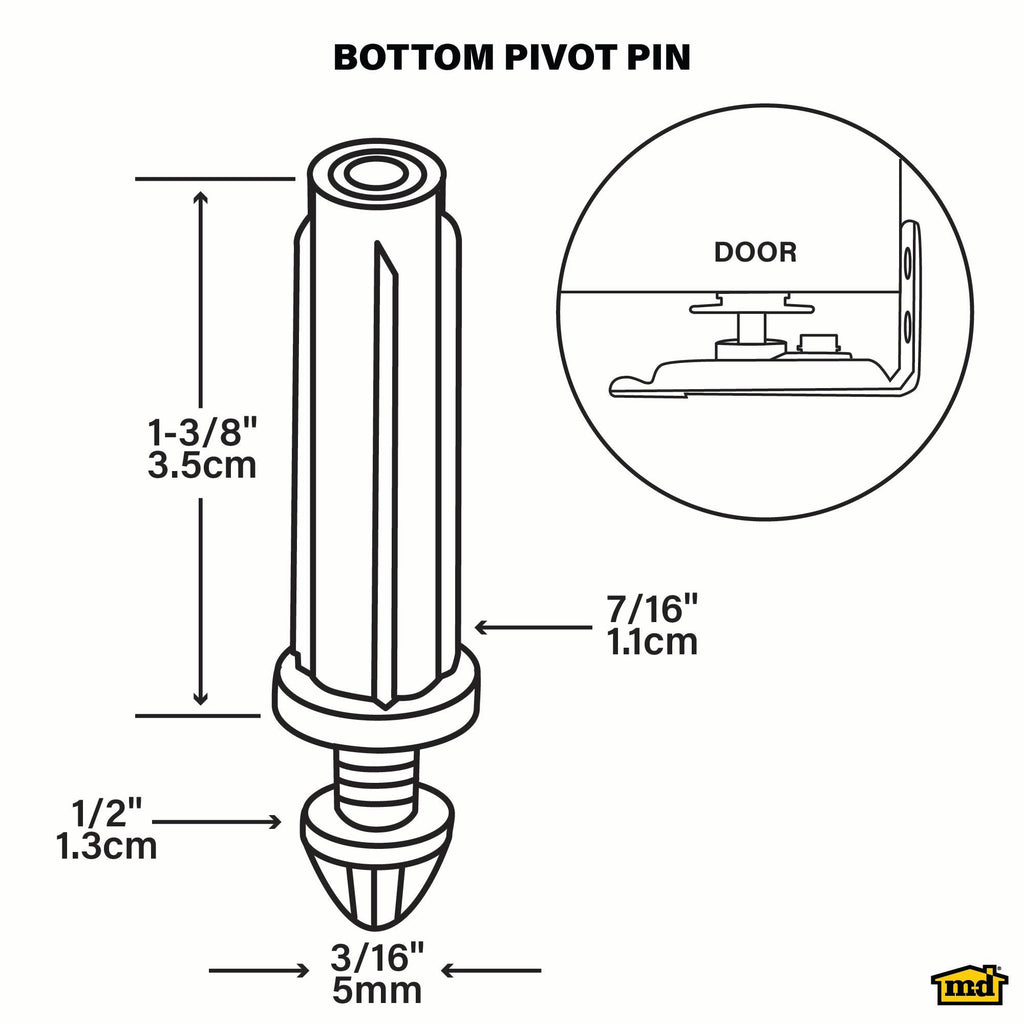 Bottom Pivot Pin for Bi-fold Doors