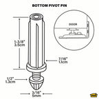 Bottom Pivot Pin for Bi-fold Doors