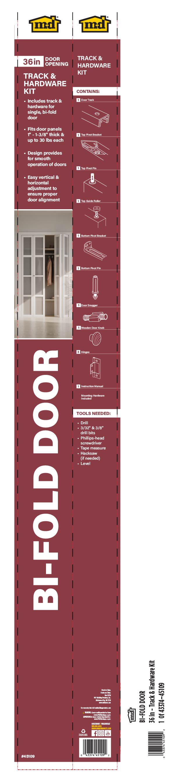 Track & Hardware Kit for Bi-fold Door