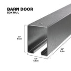Heavy-Duty Box Rail for Exterior Barn Doors