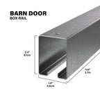 Heavy-Duty Box Rail for Exterior Barn Doors