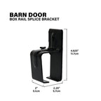 Heavy-Duty Box Splice Rail Bracket for Exterior Barn Doors