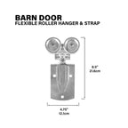 Flexible Roller Guide and Strap for Exterior Barn Doors