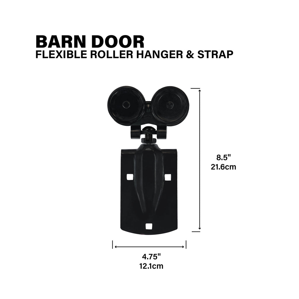 Flexible Roller Guide and Strap for Exterior Barn Doors
