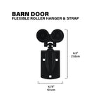 Flexible Roller Guide and Strap for Exterior Barn Doors