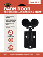 Flexible Roller Guide and Strap for Exterior Barn Doors
