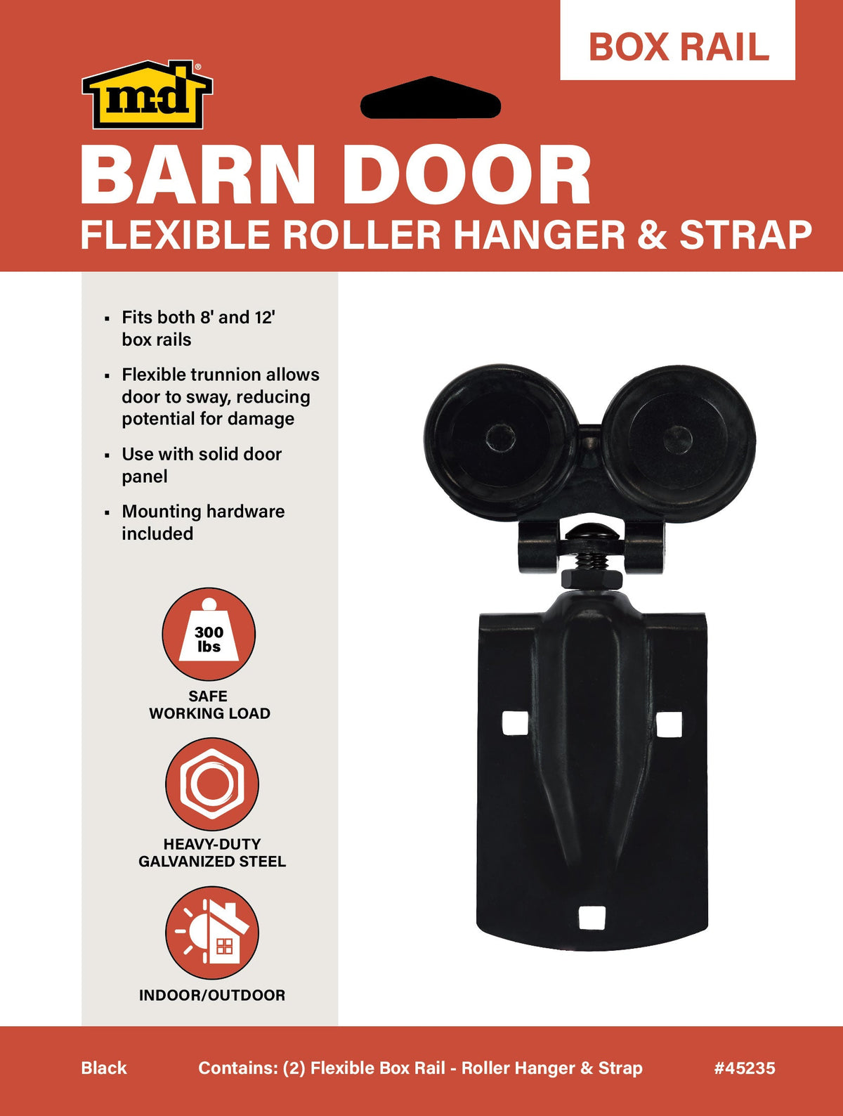 Flexible Roller Guide and Strap for Exterior Barn Doors