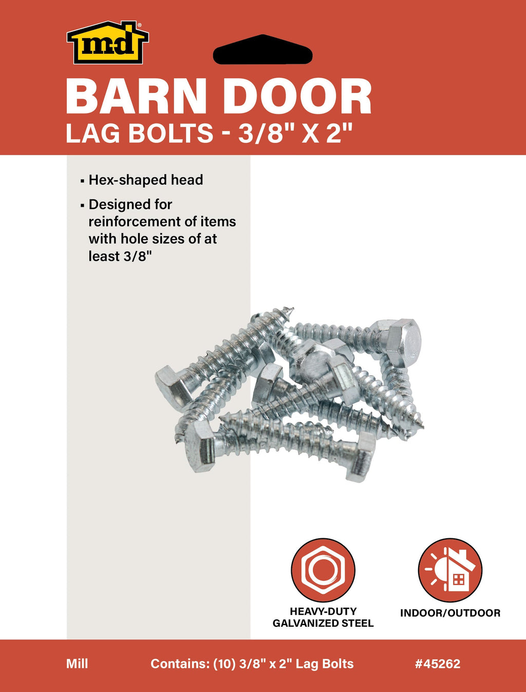 Lag Bolts for Exterior Barn Doors