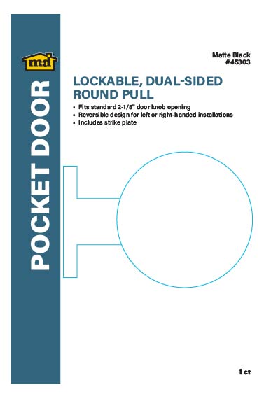 Dual-Sided Round Pull for Pocket Doors