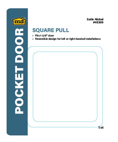 Square Pull for Pocket Doors