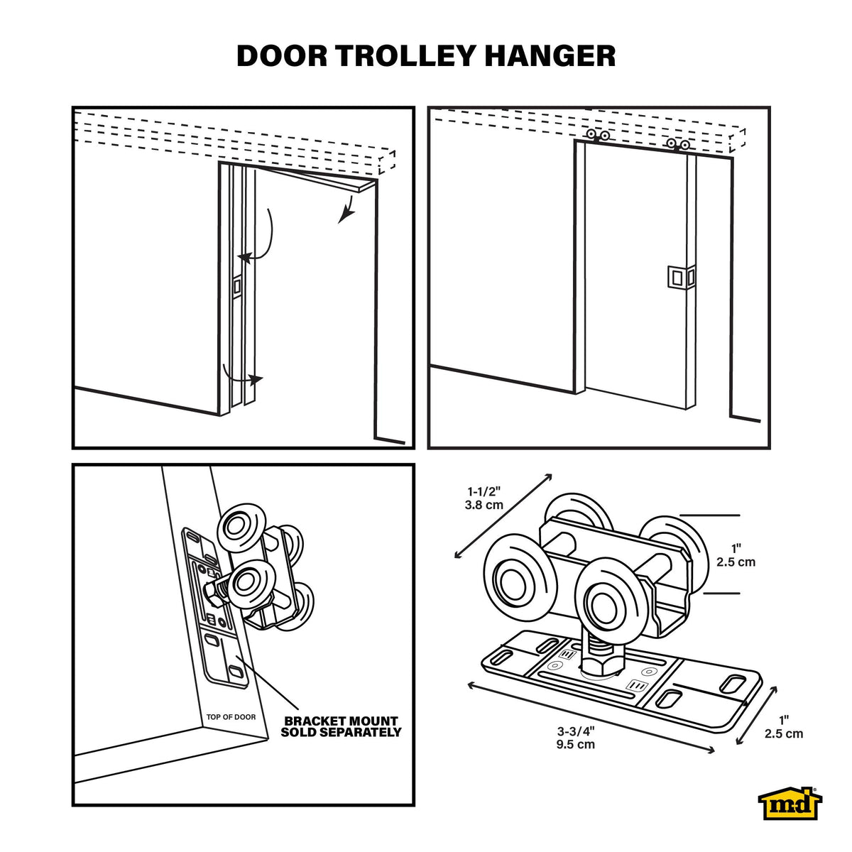 Door Trolley Hanger for Pocket Doors