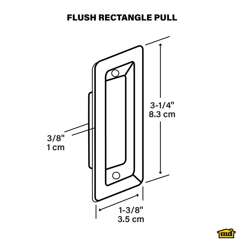 Flush Rectangle Pulls for Sliding Doors