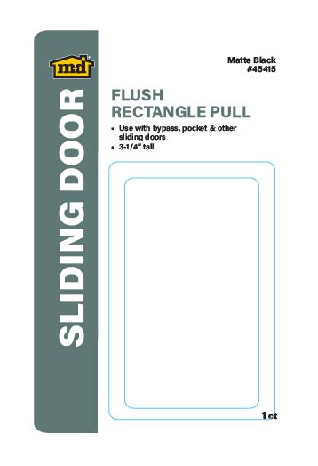 Flush Rectangle Pulls for Sliding Doors