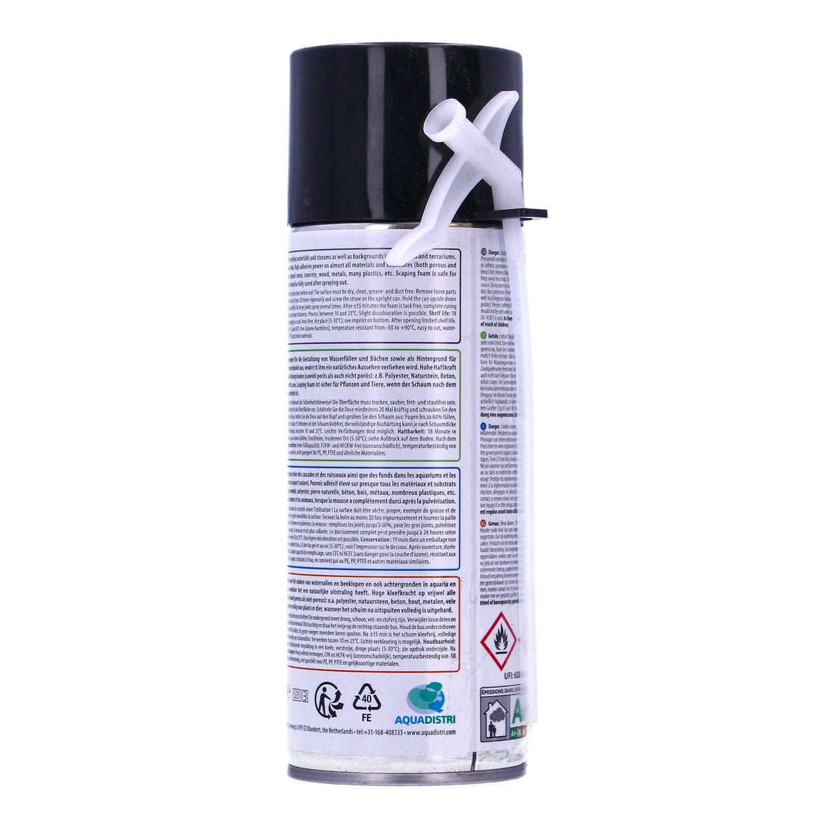 Black Scaping Foam 375ml - Safe & Durable Aquatic Solution