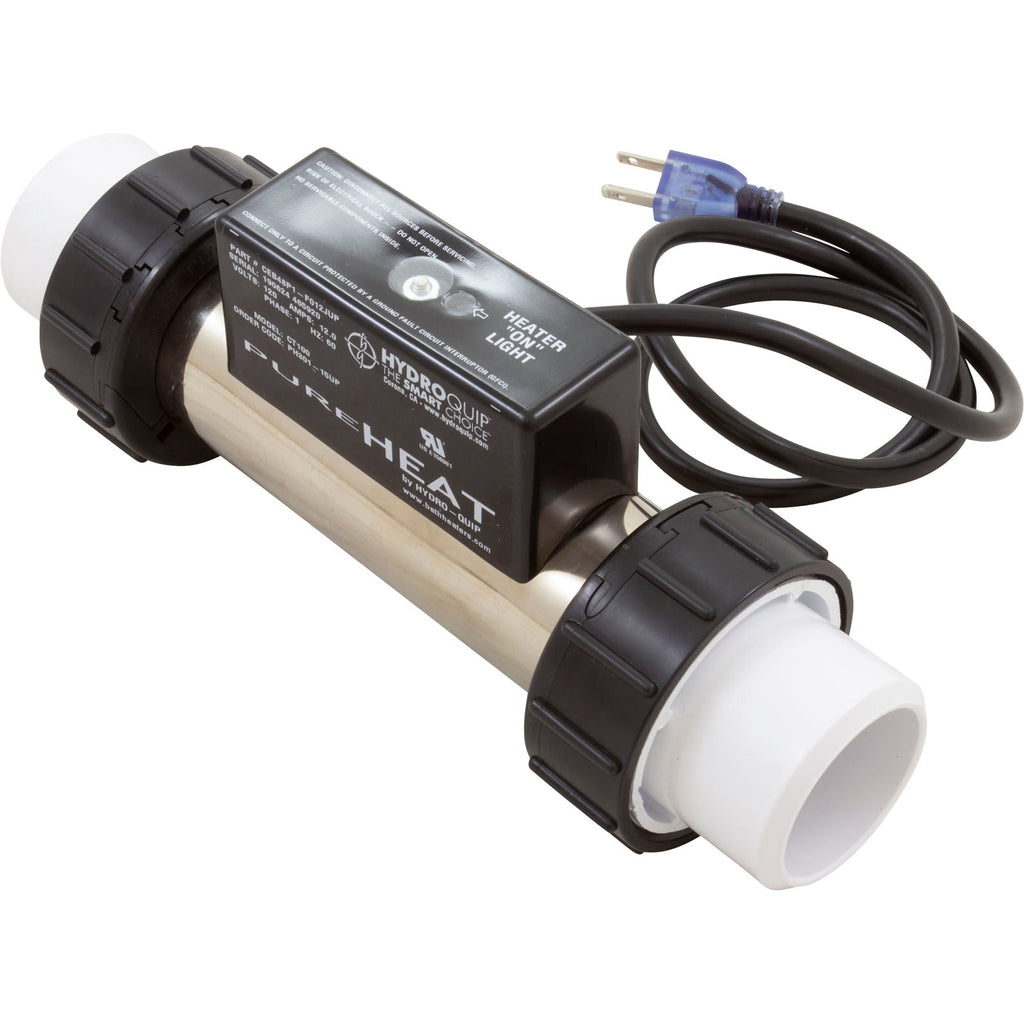 Pure Heat Inline 120V 1500W Universal Bath Heater | Pressure Activated | PH301-15UP