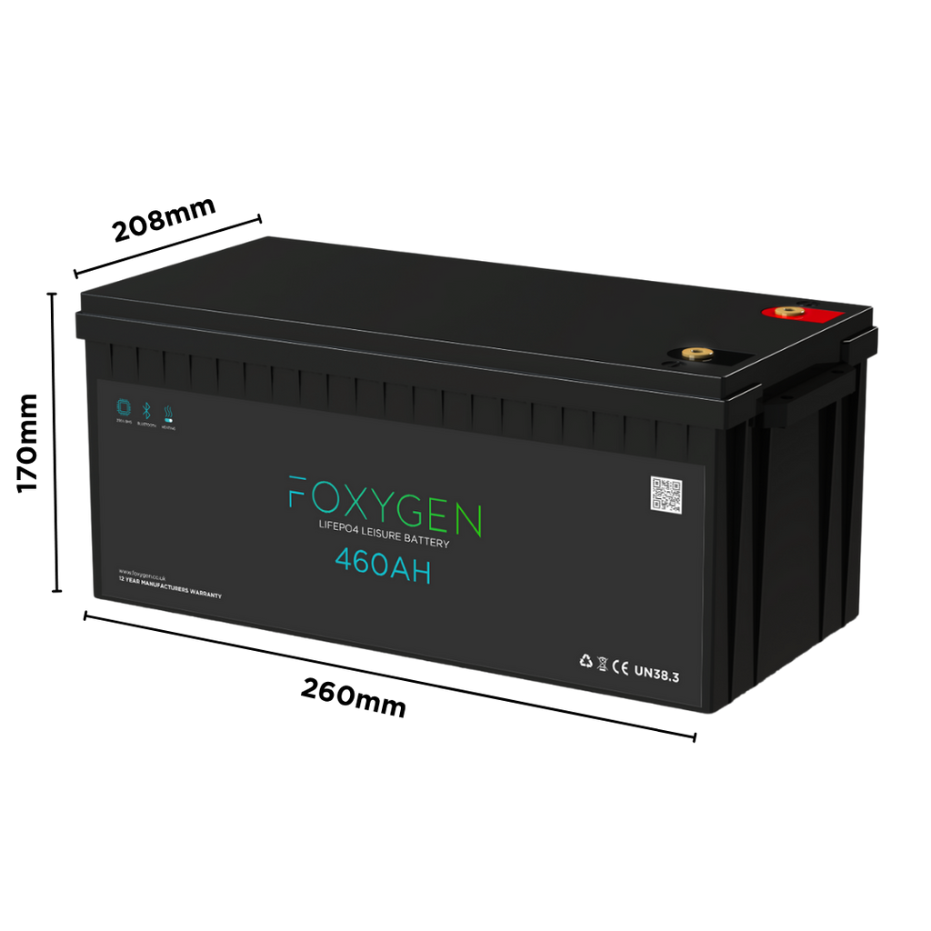Foxygen 12V 460Ah LiFePO4 Lithium Leisure Battery with Bluetooth & Heating