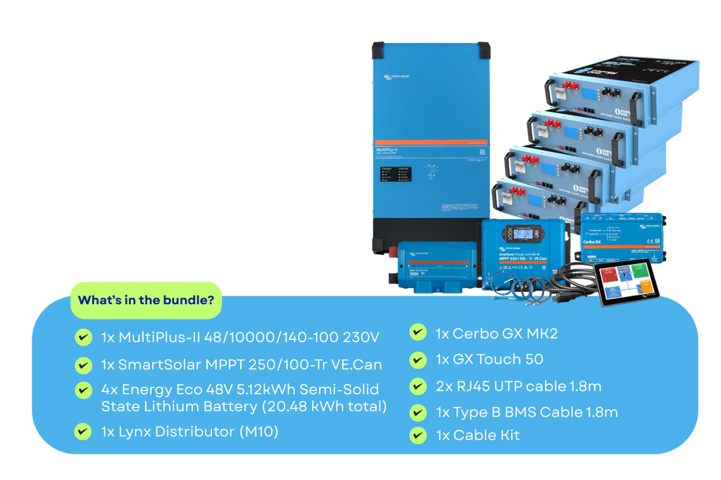 48v Off-Grid Pack | Victron & Energy Eco Semi-Solid State Lithium Battery