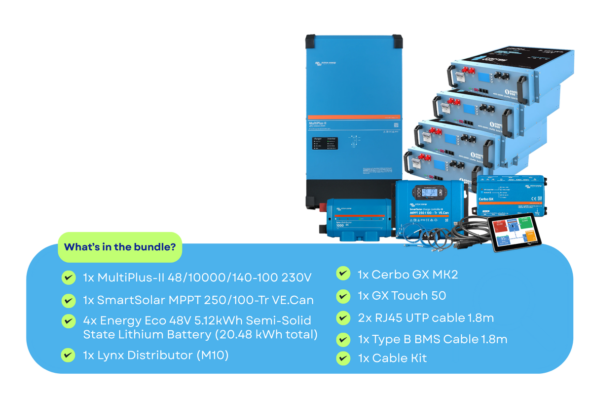 48v Off-Grid Pack | Victron & Energy Eco Semi-Solid State Lithium Battery