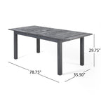 9-Piece Outdoor Dining Set, Extendable Acacia Wood Patio Table