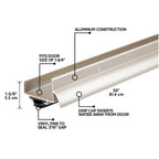 36 in. Aluminum U-Shape Screw-on Under Door Seal