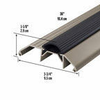 3-3/4 in. x 1-1/8 in. Aluminum and Vinyl Heavy-Duty High-Profile Threshold