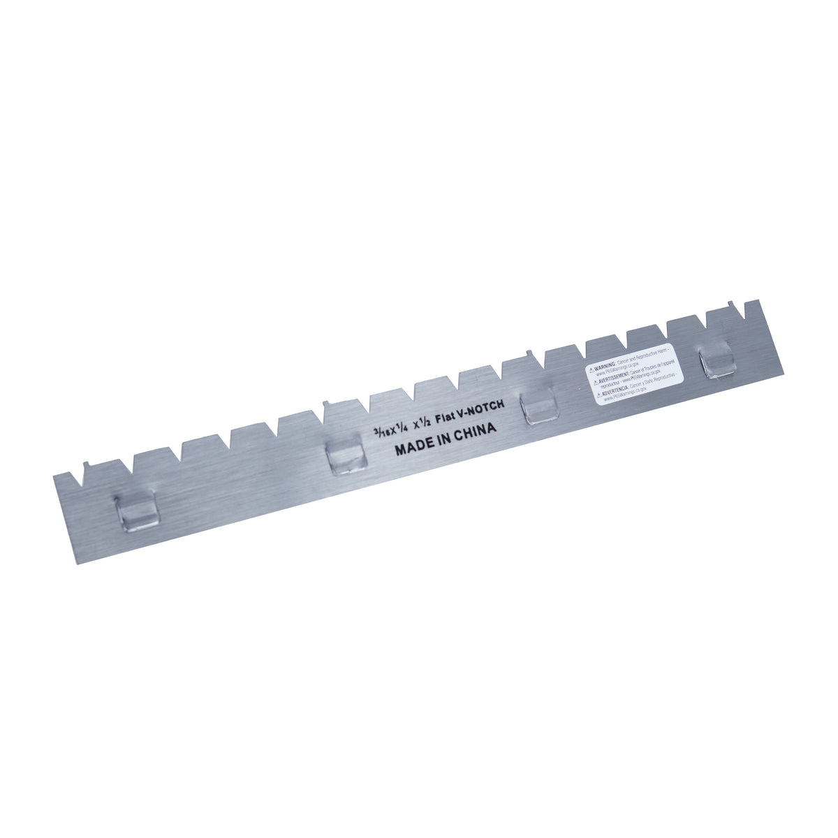 3/16 in. x 1/4 in. x 1/2 in. Flat V Notch Trowel Blade Attachment