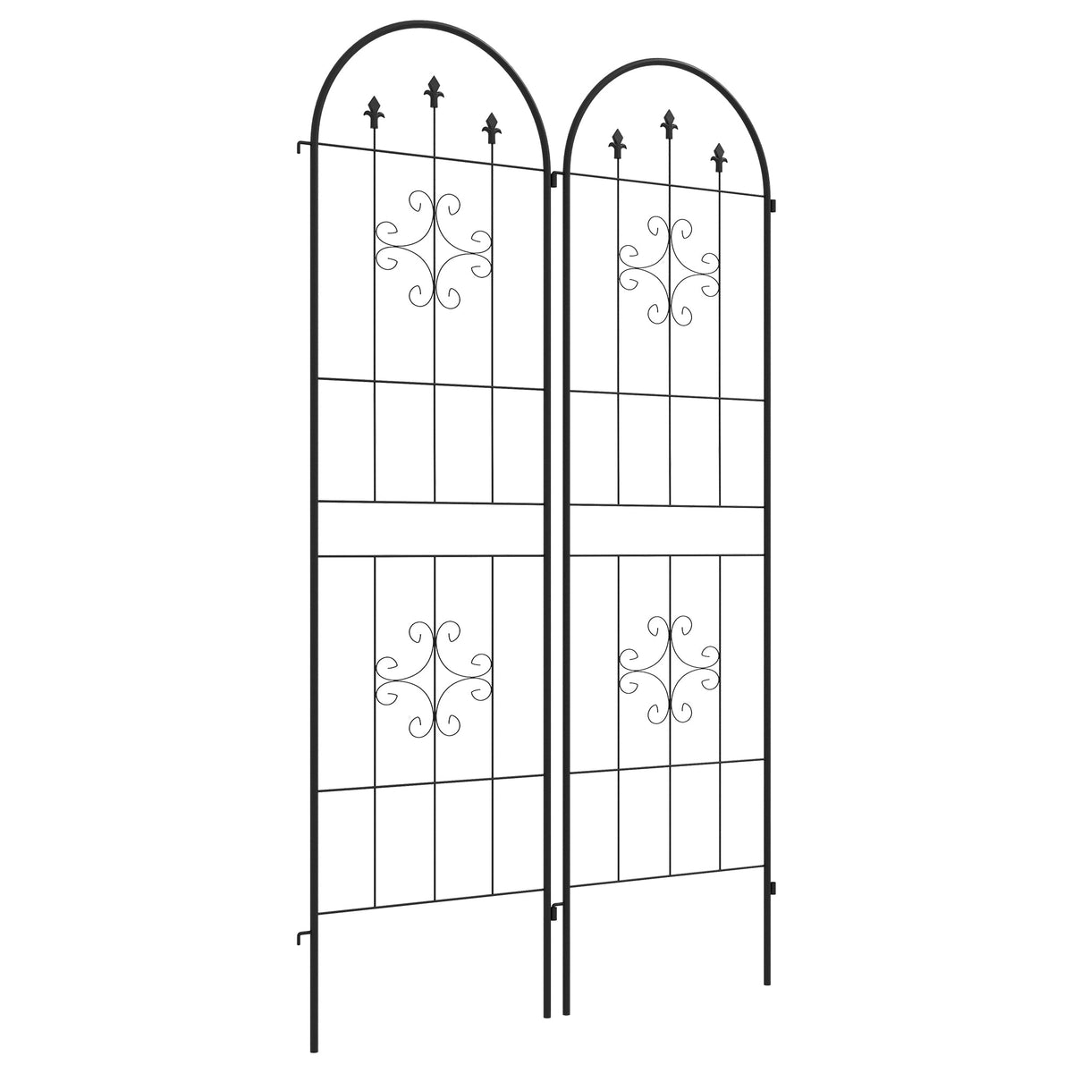2-Pack 20" x 71" Metal Garden Trellis with Arrow Design