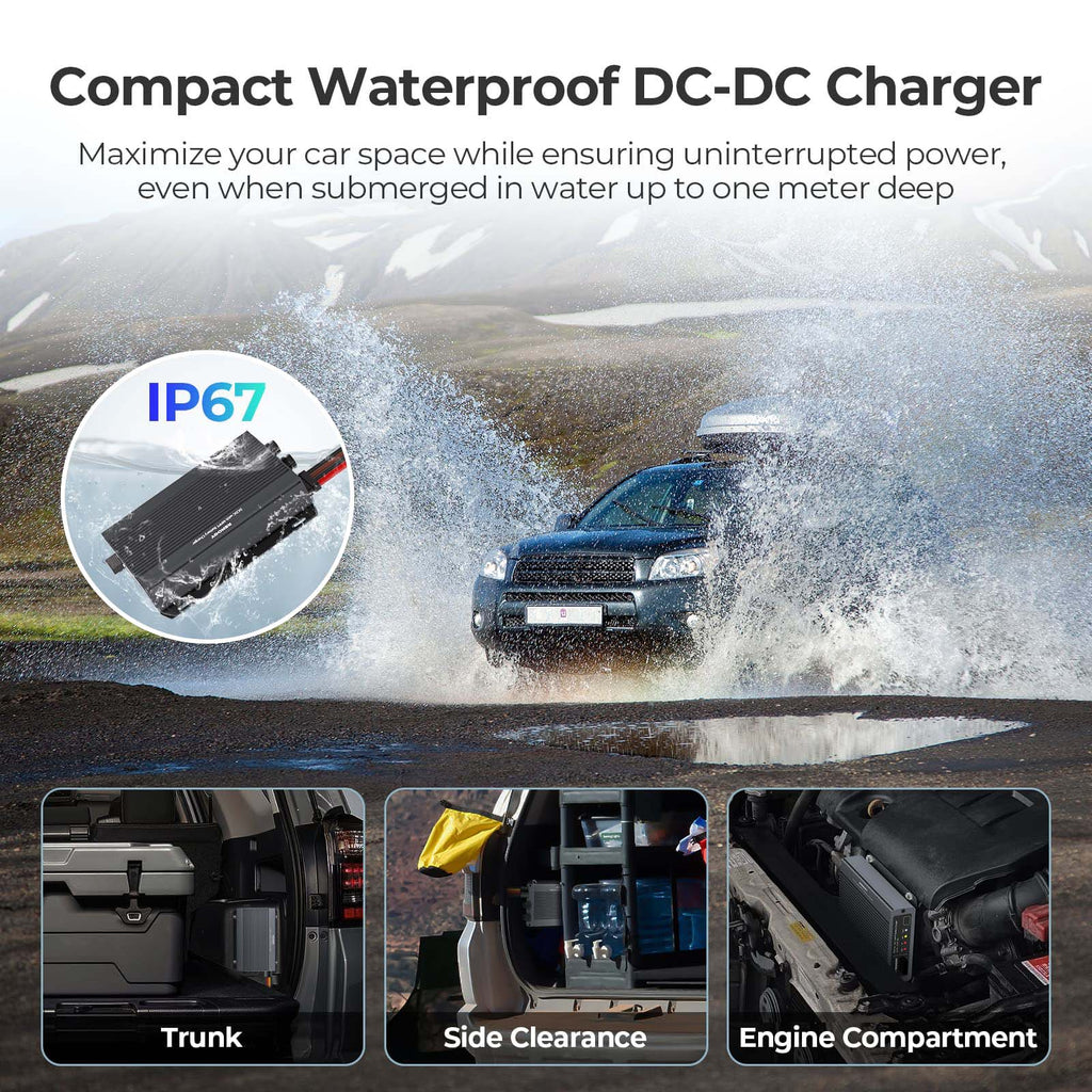 12V/24V IP67 50A DC-DC  Battery Charger with MPPT